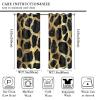 TOWINSFB Luxury Golden Leopard Blackout Curtains for Bedroom/Living Room, Cheetah Animal Skin Wildlife Grommet Curtains Thermal Insulated Window Drapes, 2 Panels, Each 27.5W x 63L view 2