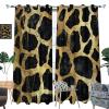 TOWINSFB Luxury Golden Leopard Blackout Curtains for Bedroom/Living Room, Cheetah Animal Skin Wildlife Grommet Curtains Thermal Insulated Window Drapes, 2 Panels, Each 27.5W x 63L view 3