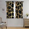 TOWINSFB Luxury Golden Leopard Blackout Curtains for Bedroom/Living Room, Cheetah Animal Skin Wildlife Grommet Curtains Thermal Insulated Window Drapes, 2 Panels, Each 27.5W x 63L view 4