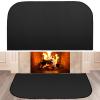 Fireplace Rugs Fire Resistant - 24 X 42 X 0.04 Inch D Shape Fire-Proof Hearth Blanket Mat Carpet Protector for in Front of Fireplace for Stove, Decks, Indoor, Outdoor, Fire Pit, Grill & Floor view 1