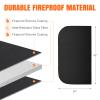 Fireplace Rugs Fire Resistant - 24 X 42 X 0.04 Inch D Shape Fire-Proof Hearth Blanket Mat Carpet Protector for in Front of Fireplace for Stove, Decks, Indoor, Outdoor, Fire Pit, Grill & Floor view 2
