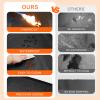 Fireplace Rugs Fire Resistant - 24 X 42 X 0.04 Inch D Shape Fire-Proof Hearth Blanket Mat Carpet Protector for in Front of Fireplace for Stove, Decks, Indoor, Outdoor, Fire Pit, Grill & Floor view 4