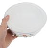 Ciieeo 5pcs Enamel Bowl Set with Lid Vintage Chinese Style Mixing Bowls for Soup Salad and Snacks Lightweight and Easy to Clean for Food Storage and Meal Prep view 3