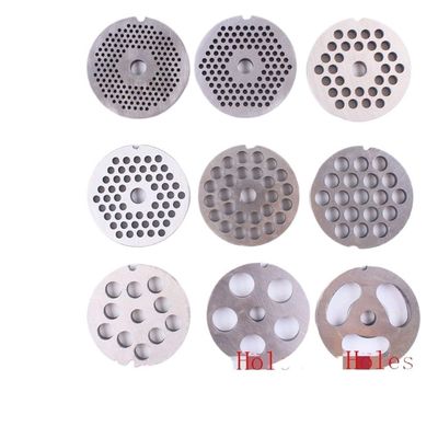 1PC #22 Type Manganese Steel Meat Grinder Plate 3-24mm Cutting Plate for Meat(6 Holes)