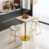 Bistro Table Classic Bistro Pub Furniture- 23.6inches Round Cocktail Bar Table with Metal Base, Tall Bistro Pub Table, Counter Bar Height for Kitchen, Dining Room, Living Room, Easy Assembly view 4