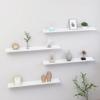 ANYCHOLE Wall Shelves 4 pcs High Gloss White 31.5"x3.5"x1.2",Maximize Storage Space with Decorative Wall Shelves, Durable MDF, Multipurpose Home Dcor Accents view 1