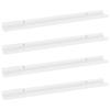ANYCHOLE Wall Shelves 4 pcs High Gloss White 31.5"x3.5"x1.2",Maximize Storage Space with Decorative Wall Shelves, Durable MDF, Multipurpose Home Dcor Accents view 2