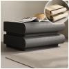 Bedside Cabinet, Nightstand Bedside Table, Beside Table with Drawers for Bedroom, Modern Simple Rounded Corner Leather Bedroom Storage Cabinet, Side Table for Bedroom,Living Room(Black) view 1