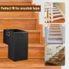 KTZCTPCA 2Pcs L-Shape Stair Basket With Handles and Internal Support, Collapsible Felt Storage Organizer for Office Home Household Items (Black) view 4