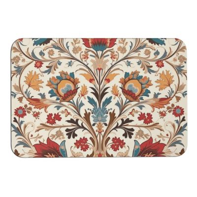 Door Mat 24 X 16 in Indoor Outdoor Mat Non-Slip Rubber Backing Welcome Mat Washable Entryway Rug Different Flower Patterns Doormats Absorbent Bath Mats Bathroom Kitchen Bedroom