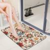 Door Mat 24 X 16 in Indoor Outdoor Mat Non-Slip Rubber Backing Welcome Mat Washable Entryway Rug Different Flower Patterns Doormats Absorbent Bath Mats Bathroom Kitchen Bedroom view 2