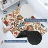 Door Mat 24 X 16 in Indoor Outdoor Mat Non-Slip Rubber Backing Welcome Mat Washable Entryway Rug Different Flower Patterns Doormats Absorbent Bath Mats Bathroom Kitchen Bedroom view 4