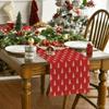 Artoid Mode Red Xmas Tree Christmas Table Runner, Seasonal Winter Kitchen Dining Table Decoration for Home Party Decor 13x120 Inch view 2