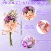 VAIPI 10 Pack Dried Flowers Bouquet Purple Dried Flower with Stem Real Natural Mini Dry Flower Bundles Spring Wildflowers Floral Arrangement for Vase Crafts DlY Wedding Home Decor (Purple Series) view 4