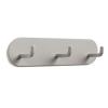 CHEOTIME Wall Mount Key Holder, Iron Key Hanger with 3 Hooks, Self Adhesive Hooks Decorative Hat Rack Towel Hooks for Wall No Drill for Living Room (Warm Gray) view 1
