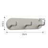 CHEOTIME Wall Mount Key Holder, Iron Key Hanger with 3 Hooks, Self Adhesive Hooks Decorative Hat Rack Towel Hooks for Wall No Drill for Living Room (Warm Gray) view 2
