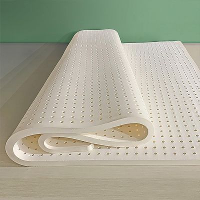BIRJXVTO 100% Natural Latex Mattress Topper, Medium Firm with Removable Washable Cover Natural Latex Foam Mattress,3in,135x190cm(53x75in)