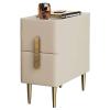 SDVantage Bedside Table Wood Bedside Table W/2 Drawer Slate Nightstand Locker Mini Small Ultra-Narrow Bedside Cabinet for Bedroom, 30X40X50Cm Storage Cabinet Chest view 1