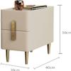 SDVantage Bedside Table Wood Bedside Table W/2 Drawer Slate Nightstand Locker Mini Small Ultra-Narrow Bedside Cabinet for Bedroom, 30X40X50Cm Storage Cabinet Chest view 2