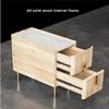 SDVantage Bedside Table Wood Bedside Table W/2 Drawer Slate Nightstand Locker Mini Small Ultra-Narrow Bedside Cabinet for Bedroom, 30X40X50Cm Storage Cabinet Chest view 3