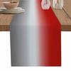 Boanket Cotton Linen Table Runner - 72 Inch Long, Red Gray Ombre Kitchen Dining Table Runner Dresser Scarves, Farmhouse Abstract Gradient Farmhouse Home Decor for Coffee Table Wedding Party Banquet view 1