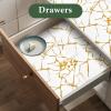 Drawer and Shelf Liner for Kitchen Cabinet Non Slip Waterproof Shelf Paper 12 in X 30 Ft Non Adhesive Refrigerator Liners Gold White Marble Easy Liners for Bathroom Cupboard view 3