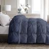 The OutNeT King Comforter Set Steel Blue - 3 Pieces Pinch Pleat 100% Egyptian Cotton Cover, with 8 Corner Tie Comforter & 2 Pillow cases Ultra Soft & Lightweight Duvet Insert view 2