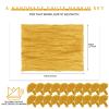 100 Pieces Cloth Napkins Gold Dinner Cheesecloth Napkins for Wedding,Wrinkled Cloth Napkins Bulk for Home Party Rustic Table Decoration, 17 x 17 Inch view 2