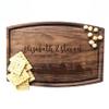 Custom Handcrafted City Skyline or Map Cutting Board  Personalized Silhouette, Names & Dates Engraved Tray  Solid Wooden Charcuterie Board  Rustic Wedding, Anniversary, Housewarming or Realtor Gift view 1