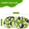 24''*63'' Green Moss Rug Cute Flower 3D Moss Bath Mat, Shaggy Tufted Non Slip Washable Water Absorbent Microfiber Rug, Boho Trendy Home Decor for Bathroom Bedroom Kitchen Dorm view 2