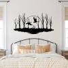 SZI Metal Birds Wall Decor, Lake and Flying Geese Wall Art, Geese Metal Wall Art, Nature Art Wall Decor, Wildlife Wall Art for Living Room (30"x16" | 76x41cm, Black) view 2