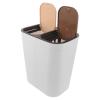 Kichvoe Double Compartment Kitchen Trash Can Dual Food Waste Container Lid for Easy Sorting for Home Use Bedroom Living Room and Kitchen Spaces view 1