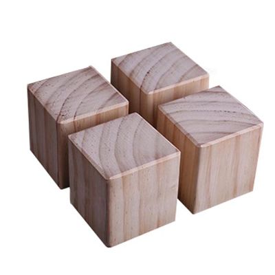 MIZCHO Replacement Furniture Legs4 Pack Wood Bed Risers, Heavy Duty Furniture Risers Elephant Feet Square Chair Raiser Lift Sofa Table Chairs Leg Risers,Adds 10cm Height,(8x8x10cm)
