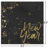 Cheers For The New Year Luncheon Black Paper Napkins (6.5" x 6.5") 40 Count - Premium Quality & Absorbent Napkins, Perfect For New Year Parties & Events view 2
