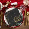 Cheers For The New Year Luncheon Black Paper Napkins (6.5" x 6.5") 40 Count - Premium Quality & Absorbent Napkins, Perfect For New Year Parties & Events view 3