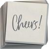White "Cheers!' Beverage Paper Napkins (5" x 5") 20 Count - Premium Quality & Absorbent Napkins, Perfect For Parties & Themed Events view 1