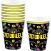 Amscan Multicolor Bat Wheels Paper Cups (9 oz) Pack of 8 - Perfect for Kids' Parties & Celebrations view 1