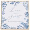 Love is Sweet Wedding Favors Sign, Blue and White Wedding Signs, Chinoiserie Floral Design on Thick Cardstock by Gandy Designs view 1