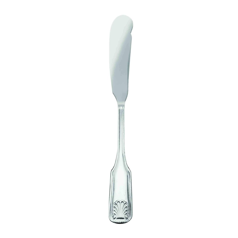 FSE SLSS011 Butter Knife, 18/0 Stainless Steel, Mirror-Finish, Sea Shell, Pack of 12
