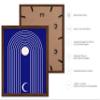 Poster Master Blue Geometric Print - Moon Poster - Modern Lunar Art - Aesthetic Wall Design - Gift for Men & Women - Boho Decor for Office, Living Room or Bedroom - 16x20 Brown Framed view 2