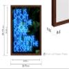 Poster Master Life Is Short Buy The Shoes Poster - Motivational Print - Neon Art - Trendy Art - Modern Art - Gift for Men & Women - Inspiring Decor for Bedroom or Living Room, 16x20 Brown Framed view 3