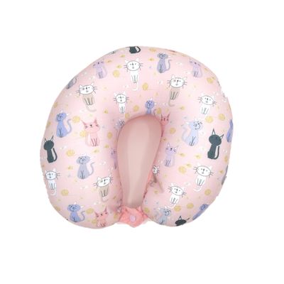 Bookishbunny U Shaped Micro Beads Microbead Neck Head Support Travel Pillow, 12"x12"x4" (Cat)