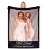 DSSHENGDS Customise Blanket, Fathers Day Birthday Gifts for Dad,Personalised Picture Flannel Blanket, Personalised Gifts for Women, Men, Baby, Kid, Pet, Family-A-100 * 130CM view 1