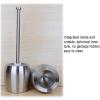Toilet Brush Holder Stainless Steel Toilet Brush with Base Set Double-layer Thickened Toilet Brush 360-degree Cleaning Toilet Creative Fashion Toilet Brush Holders(Black) view 3