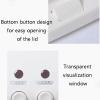 SUREK Plastic Soap Dispenser Manual Lotion Dispenser Wall Mount Shower Dispenser System Refillable White for Bathroom Kitchen, 3 Chamber view 2