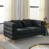 81 Oversized Sofa, 3-Seater Sofa with 3 Pillows, Comfy Upholstered Deep Seating Sofa, Cloud Couch for Living Room/Bedroom/Office (Black, 2 Seat) view 1