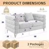 81 Oversized Sofa, 3-Seater Sofa with 3 Pillows, Comfy Upholstered Deep Seating Sofa, Cloud Couch for Living Room/Bedroom/Office (Black, 2 Seat) view 2