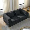 81 Oversized Sofa, 3-Seater Sofa with 3 Pillows, Comfy Upholstered Deep Seating Sofa, Cloud Couch for Living Room/Bedroom/Office (Black, 2 Seat) view 3