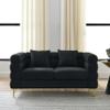 81 Oversized Sofa, 3-Seater Sofa with 3 Pillows, Comfy Upholstered Deep Seating Sofa, Cloud Couch for Living Room/Bedroom/Office (Black, 2 Seat) view 4