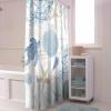 W1naFun Elegant Ocean Theme Shower Curtain 54" x 78", Bathroom Shower Curtains Waterproof Shower Curtain Sets with 12 Hooks, Navy Blue Nautical Fabric Bath Curtain for Home Bathtub Decoration view 3